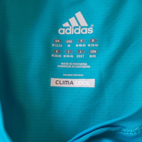 ADIDAS | Women's ClimaCool Top Blue White Size Medium - Picture 7 of 7